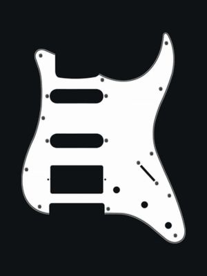 Pickguard E-Gitarre I Standard 11-Loch 3-lagig Weiss HSS