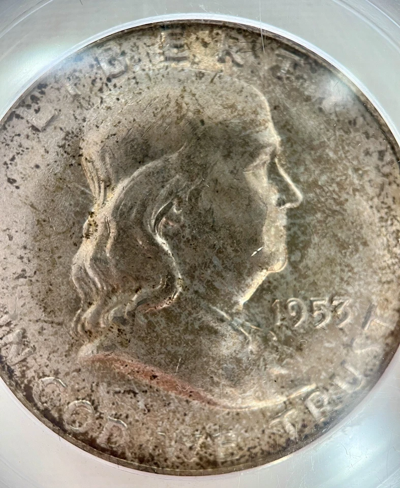 1953-D PCGS MS65FBL Franklin Half Dollar Old Green Holder! OGH Full Bell Lines - Image 3 of 4