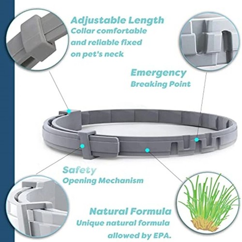 Cat Dog Flea And Tick Collar Adjustable 38/70CM 8 Months Protection Retractable - Picture 4 of 45