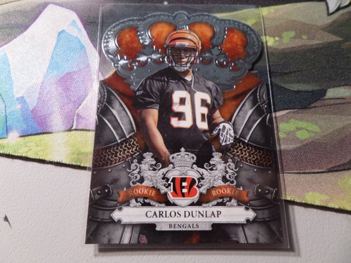 2010 Panini Crown Royale Carlos Dunlap #114 Rookie RC Cincinnati Bengals