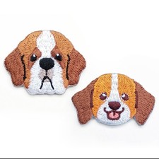 Brooch Backpack Bag Pin Embroidery Cartoon Lifelike Beagle Saint Bernard Dog