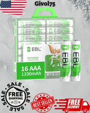 New EBL Rechargeable AAA Batteries Ready2Charge 1100mAh High capacity Battery