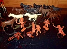 Vintage MARX Fort Apache Calvary Horses, Indian Horse, 2 White Running Horse +