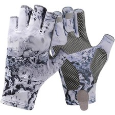 Fishing Gloves UPF50 Sun Gloves, UV Protection Fingerless Gloves Men Women for