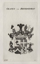 1830 Dietrichstein Dietrichsteiner Dieterichstein Wappen coat of arms etching