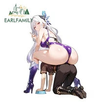 EARLFAMILY 5.1" Skirk Car Sticker Personality Rear Windshield Vehicle JDM Decal