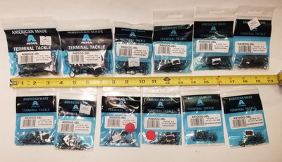 12 Pkgs Rosco RXXDOG-3BL Black Stainless Duo Lock Snaps, Sz 51-56, New, USA