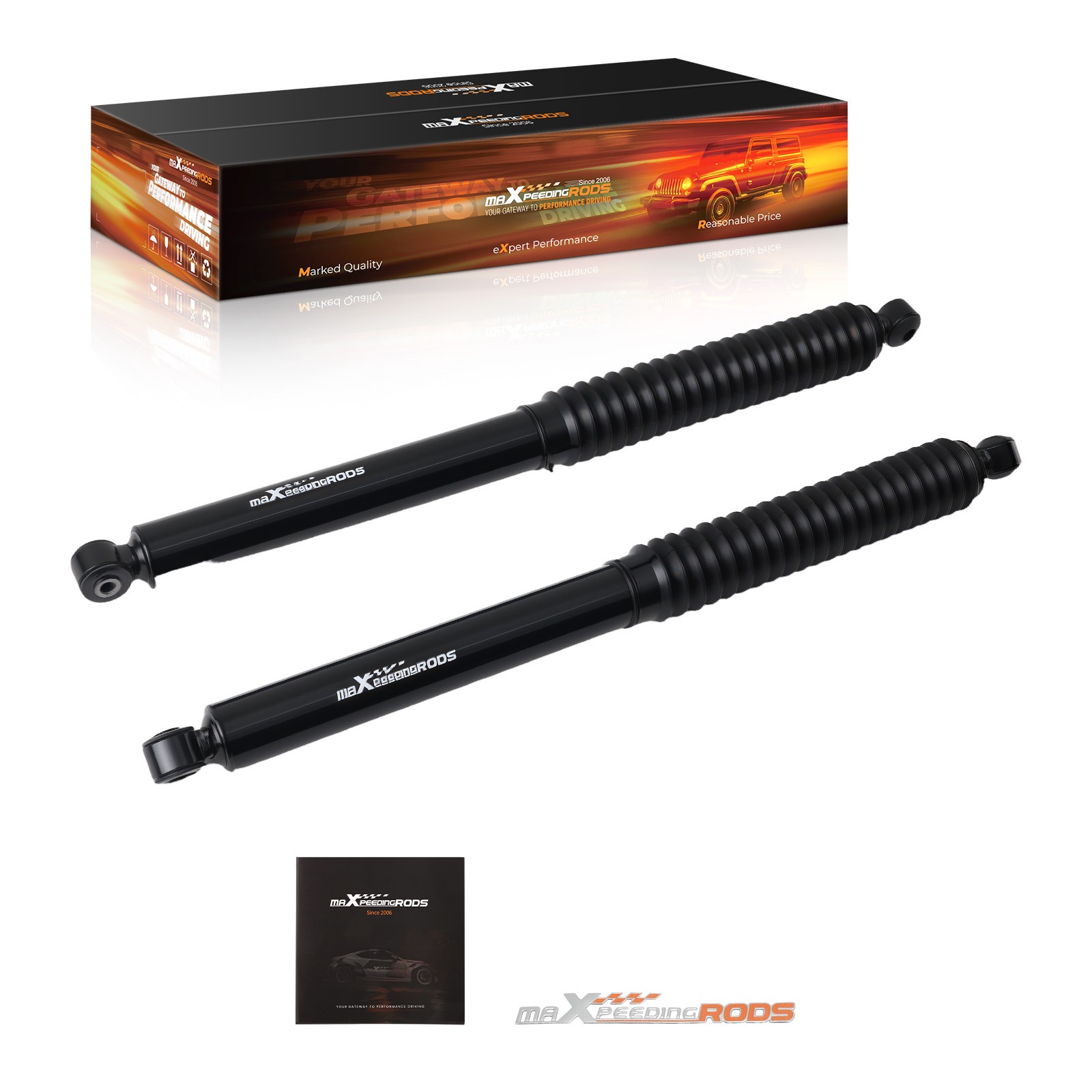 0-2" Rear Shocks Absorber Pair for Ford F-250 F-350 Super Duty 99-2016