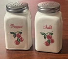 Vintage Tipp City Milk Glass Salt and Pepper Shakers Set – Mid-Century Cherry Pa