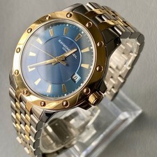 Men’s Genuine Raymond Weil Tango Swiss Designer Watch Gold Blue 5599-STP-50001