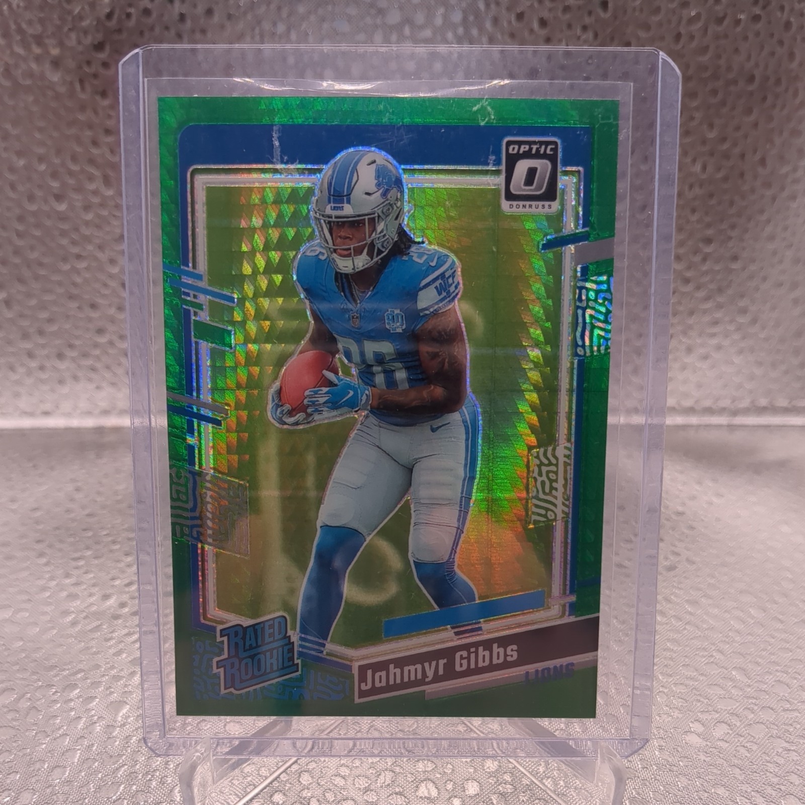 2023 Panini Donruss Optic - Rated Rookie Jahmyr Gibbs #236 Green Hyper Prizm