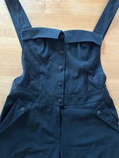 Vintage MAXA Jumpsuit Schwarz M/L Y2K Spitze Einteiler 50% Viscose &ndash; TOP