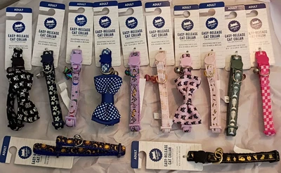 Whisker City Adult Cat / Kitten Adjustable Collar YOU CHOOSE FROM MANY STYLES - Image 1 of 4
