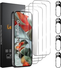 4 Pack For Google Pixel 9 Pro XL Screen Protector with 4 Pack Camera Lens Protec