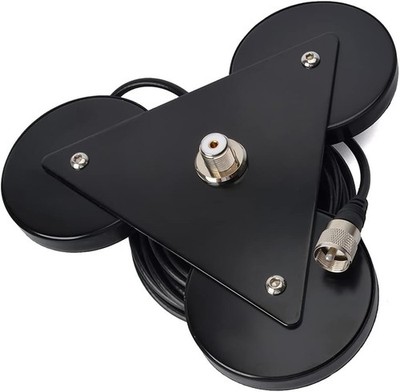 Heavy Duty Magnetic Antenna Mount 8.8inch So239 30kg Suction Triangle Vehicel Mo