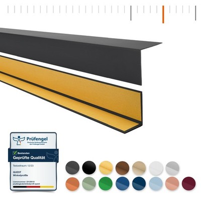 Quest Winkelprofil Selbstklebend Hart-PVC L-Profil Winkelleiste 150cm