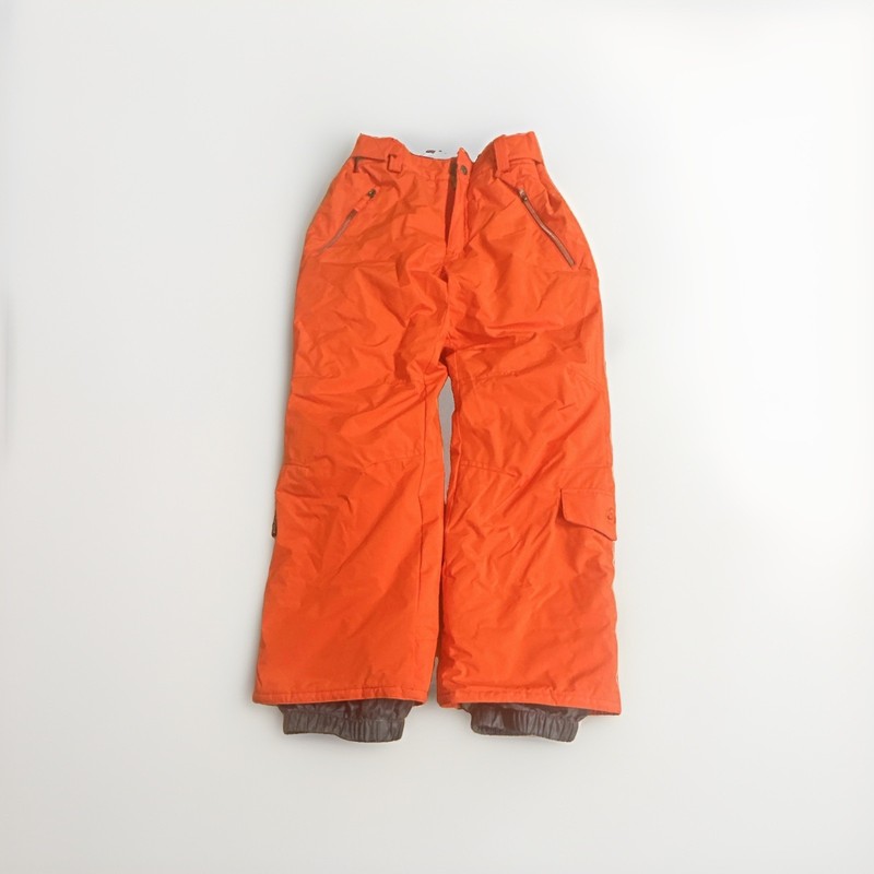 Turbine Girls Orange Snow Pants M Polyester Zip Pocket Zip Ski Snowboard