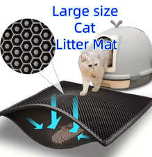Large Cat Litter Mat Waterproof Double Layer Litter Trapping Clean Pad for Cat