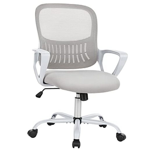 Ergonomic Mesh Office Chair with Fixed Armrest for Home or Executive Desk-image