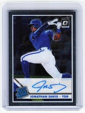 2019 Donruss Optic #RRS-JD Jonathan Davis Rated Rookie Signatures Blue Jays