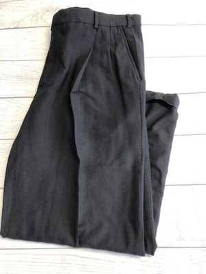 Brooks Brothers 346 Dress Pants Mens 38x29 Gray Wool Stretch Pleated Cuffed