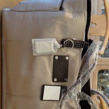 Tignanello Taupe Large Tote Studded Straps Zi...