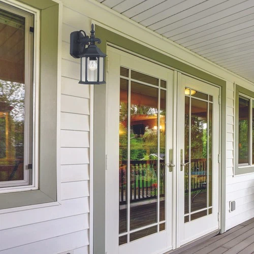 Designers Fountain 2961-BK Devonshire 1 Light 14 inch Black Outdoor Wall Lantern - Picture 3 of 8