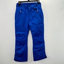 AQ Arctic Quest Snowpants Youth S 7/8 Ski Snowboard Blue Zipper Fly Insulated