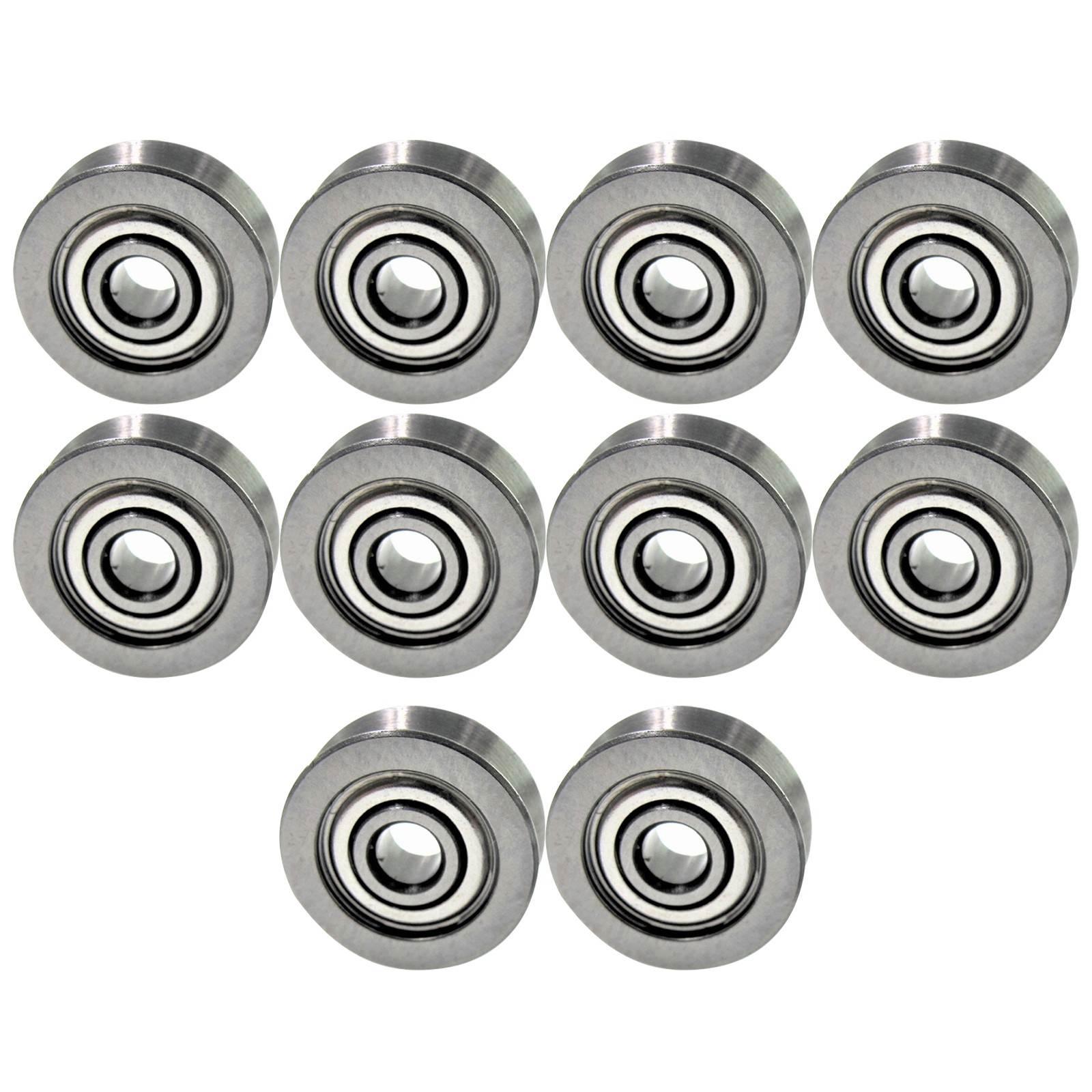 10Pcs V623ZZ Groove Guide Pulley Rail Ball Bearings For Linear Motion System E