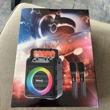 Portable Karaoke Machine with 2 Wireless Microphones