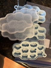 3 Pack Baby Food Freezer Tray with Lids, Silicone Baby Food Storage Container fo