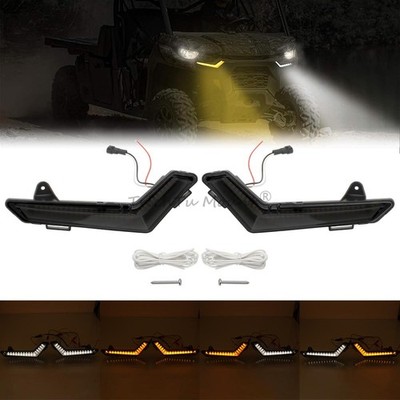 For Can Am Defender / Max 2020+ UTV Front Signature Light White/Yellow Light 2PC