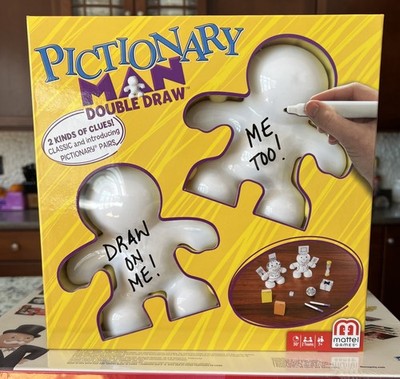 Mattel PICTIONARY MAN DOUBLE DRAW GAME 2 Teams Age 7+ ~ New in Sealed Box