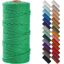 NOANTA Emerald Macrame Cord 3mm x 109yards, Colored 3mmx109Yards,