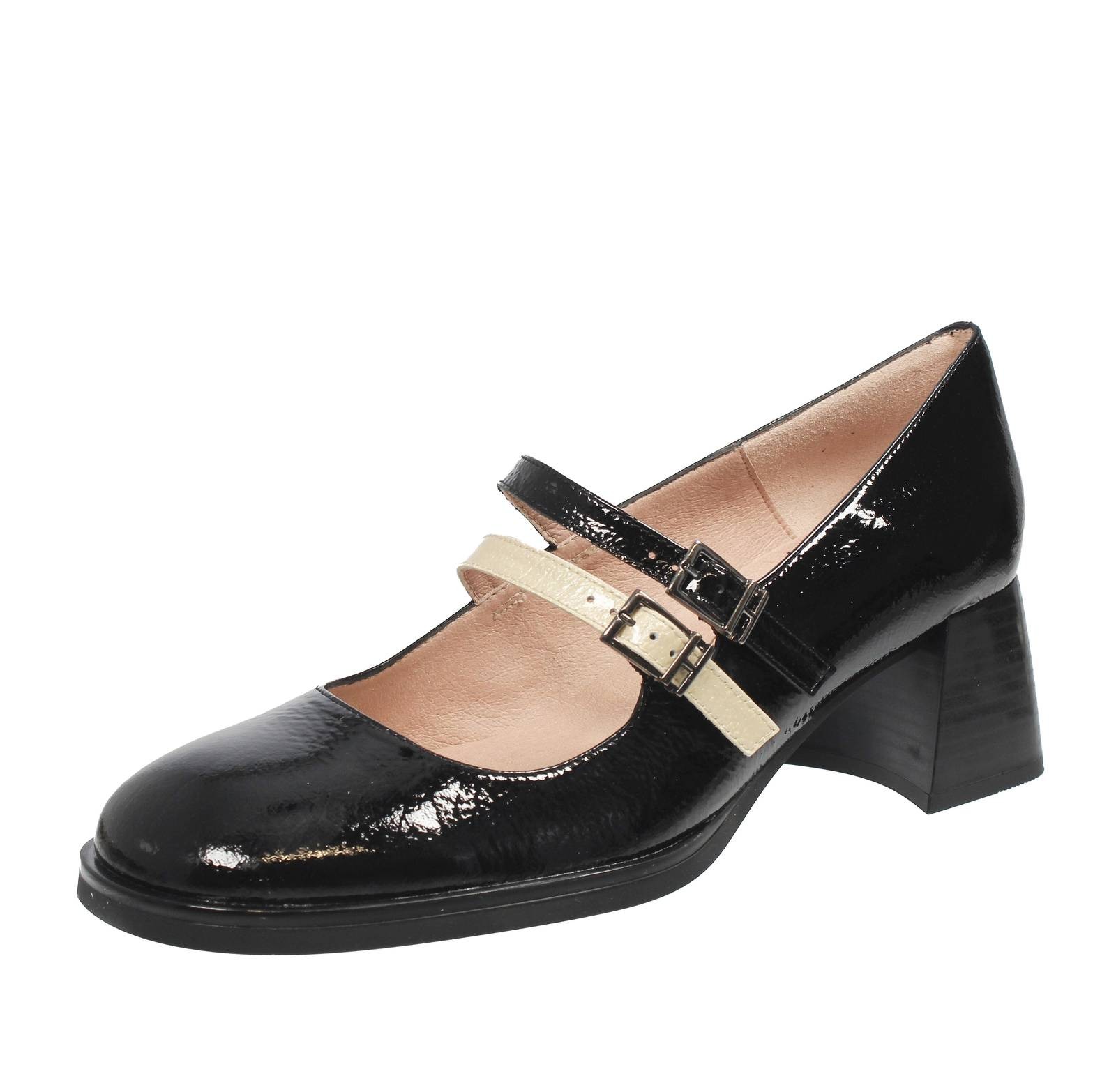 Hispanitas Leder Pumps mit mittlerem Absatz schwarz - Größe 40 Damenschuhe