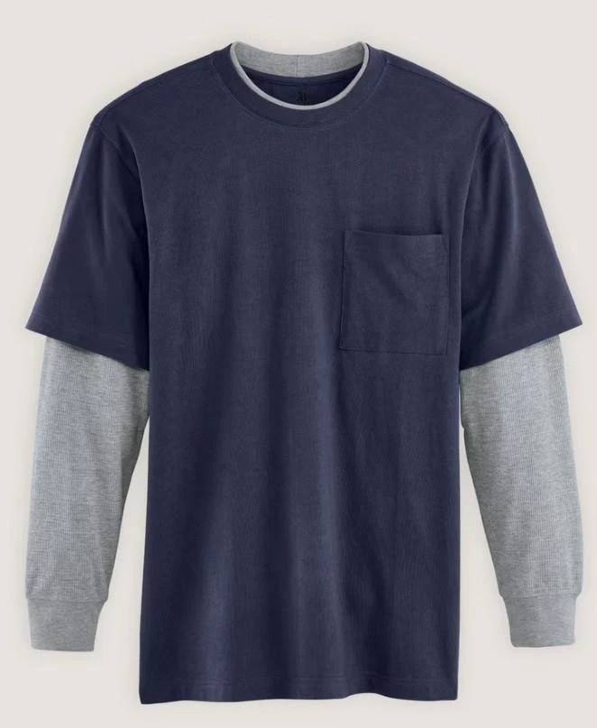 Chemise Homme John Blair, Manches Longues, Bleue, Taille L, Neuve Avec étiquettes