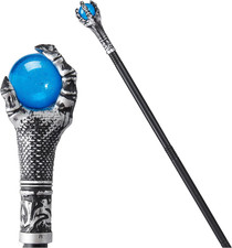 Halloween Walking Cane Fire Dragon Claw Staff Wizard Scepter Costume Accessory