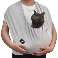 PAWPUBBY Cat Soft Carrier Sling, Ultra-Soft Polar Fleece Pet Cuddle Bag for