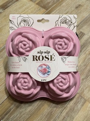  Sip Sip Rose  Silicone Molds. Can Be Used As Ice Molds, Chocolate Or Soap!