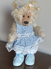 Unknown Adorable Artist Long String Like Mohair Girl Teddy Bear 12  NO Tags NICE