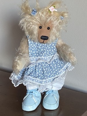 Unknown Adorable Artist Long String Like Mohair Girl Teddy Bear 12  NO Tags NICE