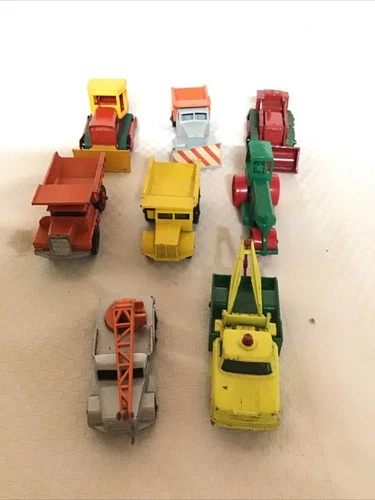 LOT of 8 Matchbox Lesney Construction Vehicles No 16 28 13