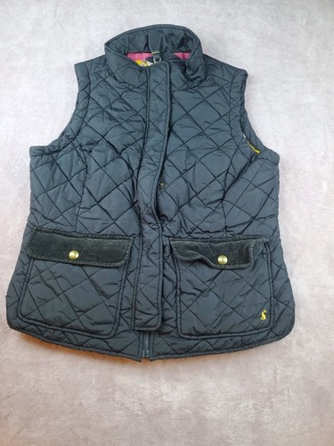 JOULES Black Quilted Gilet Size US12 Womens Full Zip Padded Vest Bodywarmer 4614 - Picture 9 of 23
