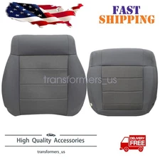 For Jeep Wrangler Sahara Rubicon 2008-2010 Driver Bottom & Top Seat Cover Gray