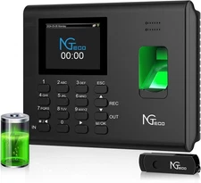 Smart WiFi Biometric Time Clock - Fingerprint, PIN Sign in, iOS & Android App