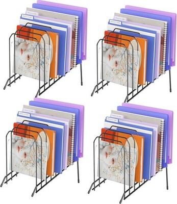 Incline Metal Desk Magazine Folder Holder, Sorter Desk File Organizer with