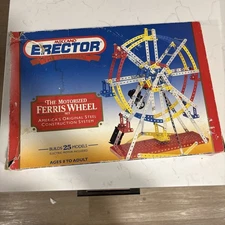Vintage MECCANO Erector The Motorized Ferris Wheel #038256 Metal*Incomplete*