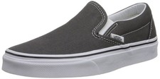 Vans Unisex Adult Classic Slipon Shoes In Charcoal  Charcoal Canvas  