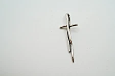 Sterling Silver Silpada GREAT IMPRESSIONS Unique Cross Pendant 4.5cm JB33
