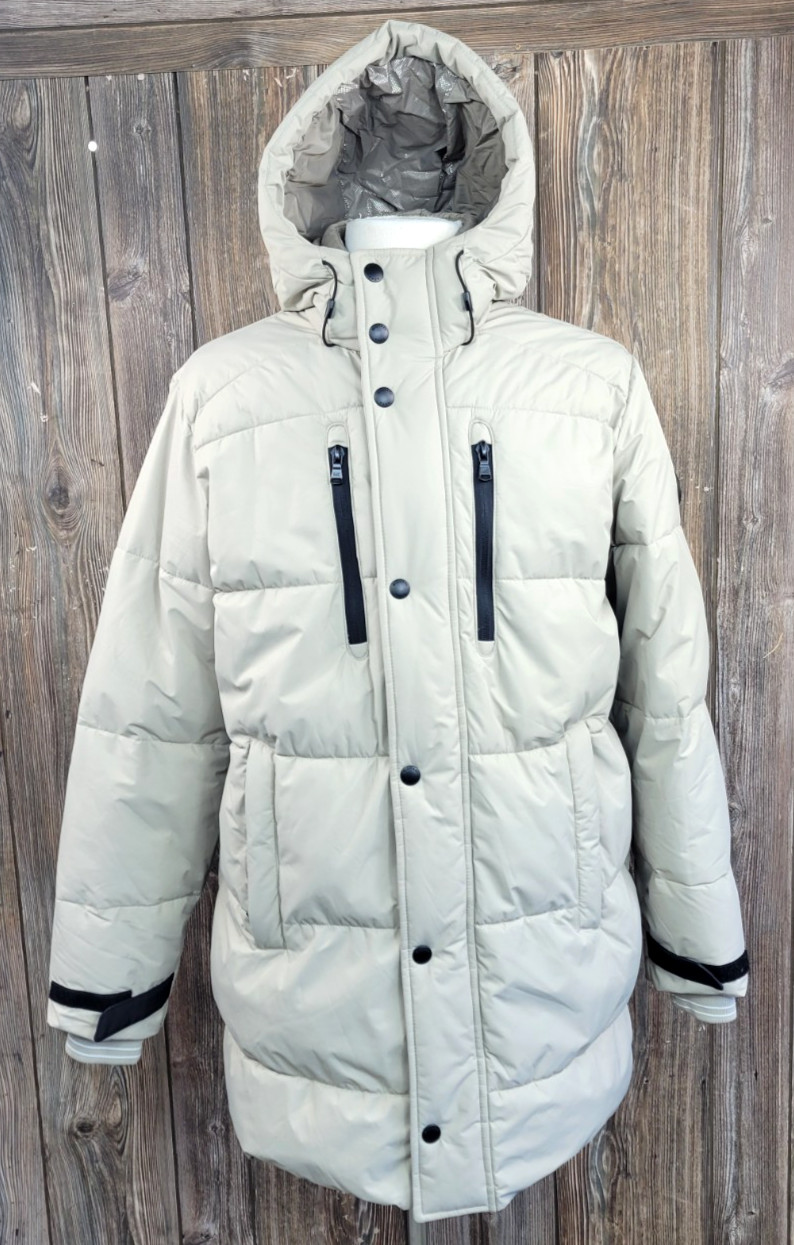 Michael Kors Holland Hooded Parka Puffer Jacket Beige Casual